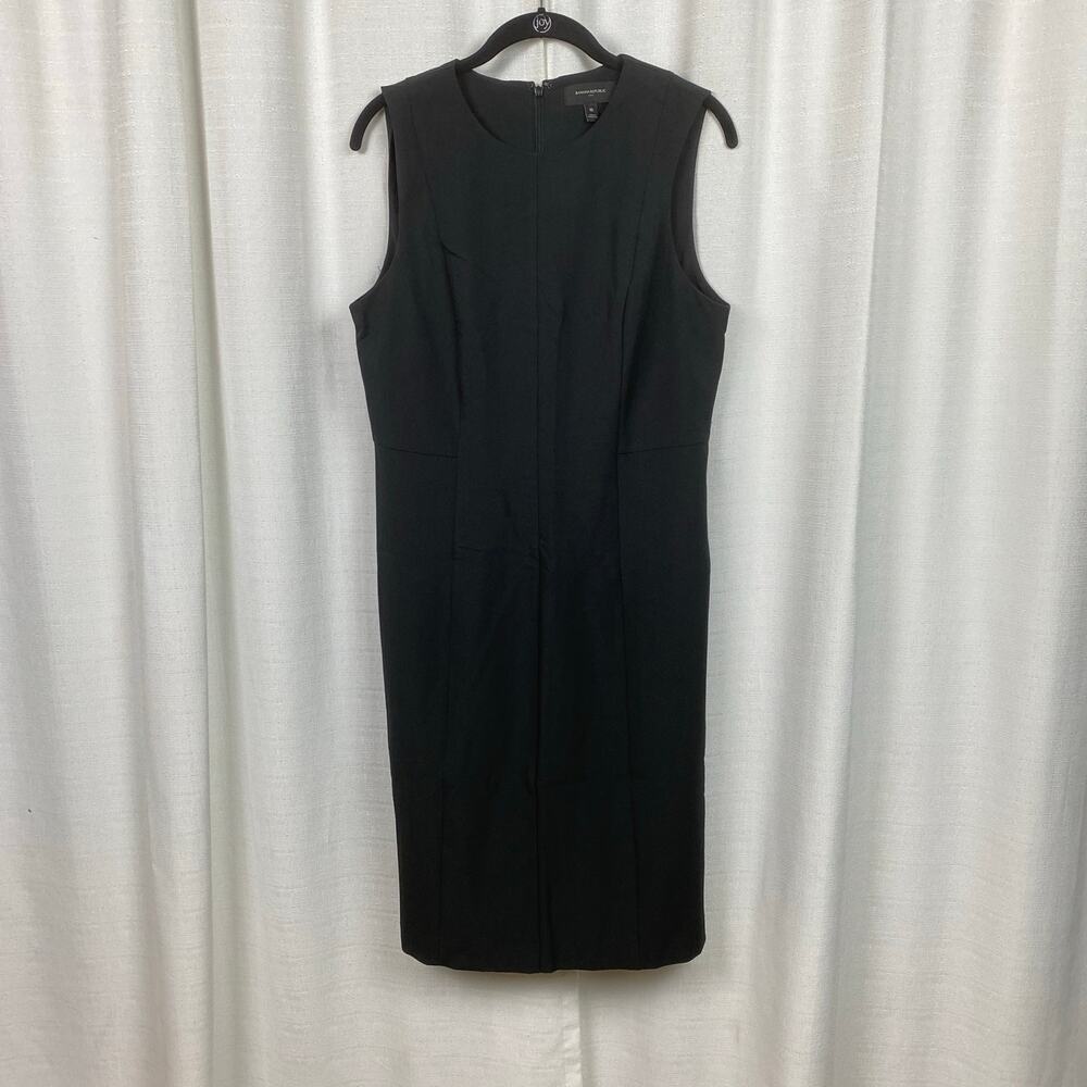 Banana Republic Black Sculpted Knee Length Sheath Dress Sz.10 NWT - Picture 4 of 15